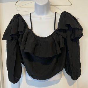 Skylar + Madison Black Off the Shoulder Top